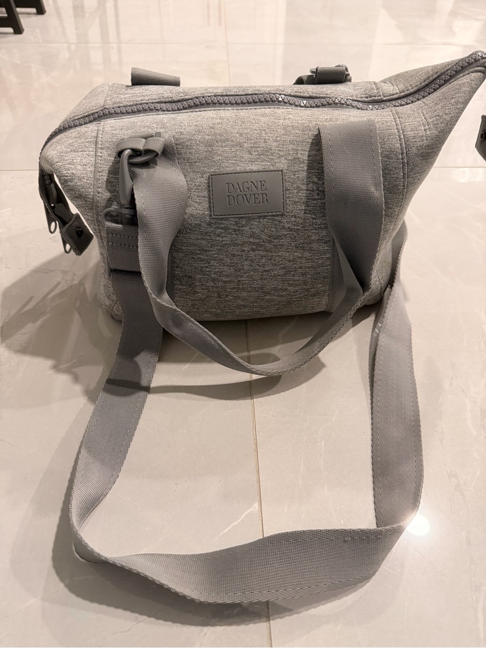 Dagne Dover Light Gray small carryall Messenger Bag